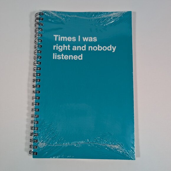 Turquoise WTF Notebook: Times I was right and nobody listened - Picture 2 of 3